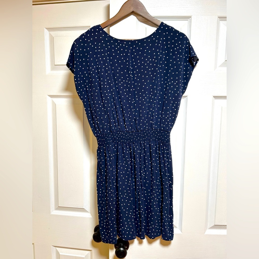 GAP lightweight navy polka dot dress Size M